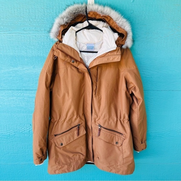 Columbia Payton Pass™ II Interchange Jacket SIZE 1X CAMEL BROWN Like New! - Picture 1 of 16